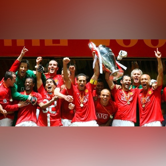 Manchester United 2008 CRISTIANO RONALDO #7 Vintage Soccer Jersey Final Moscow - Picture 13 of 13